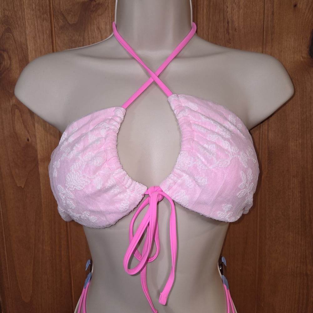 Pink Lace Bikini Set - Picture 2 of 5